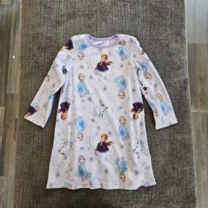 Disney Frozen Kids Nightgown - Lavender and White